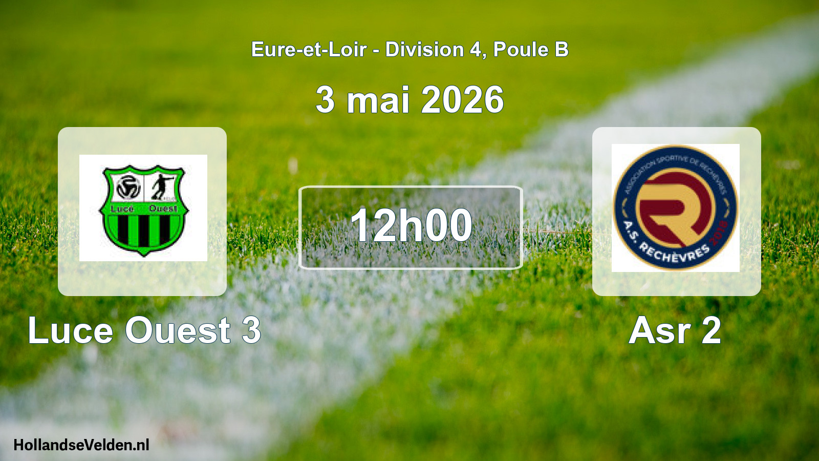 Geplande wedstrijd: Luce Ouest 3 - Asr 2 (3 mai 2026)
