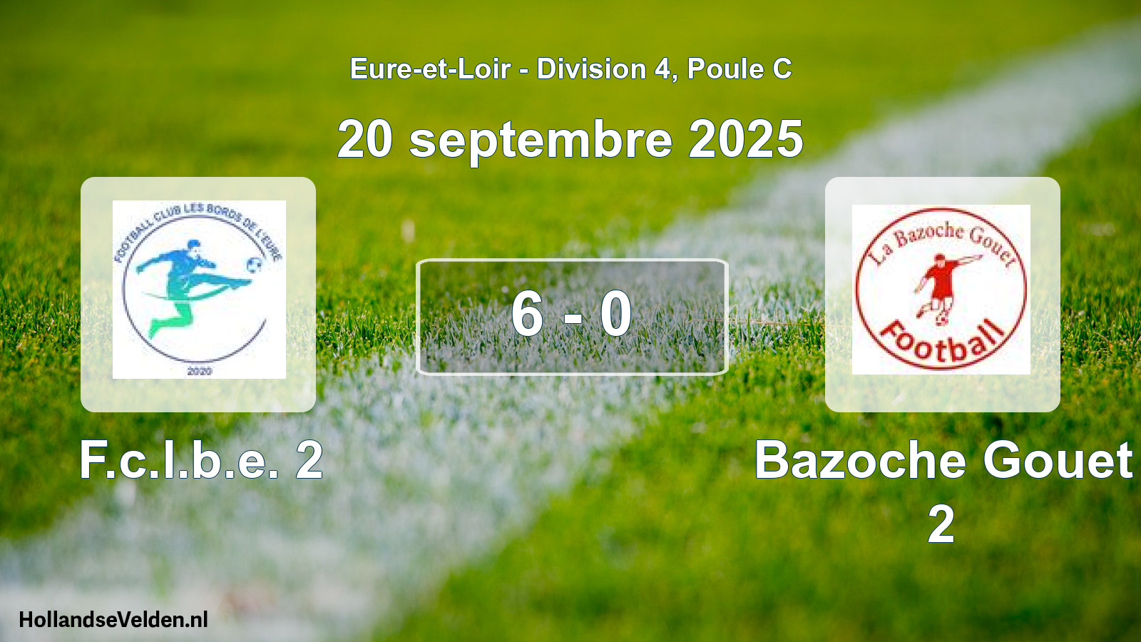 Gespeelde wedstrijd: F.c.l.b.e. 2 - Bazoche Gouet 2 6 - 0 (20 september 2025)