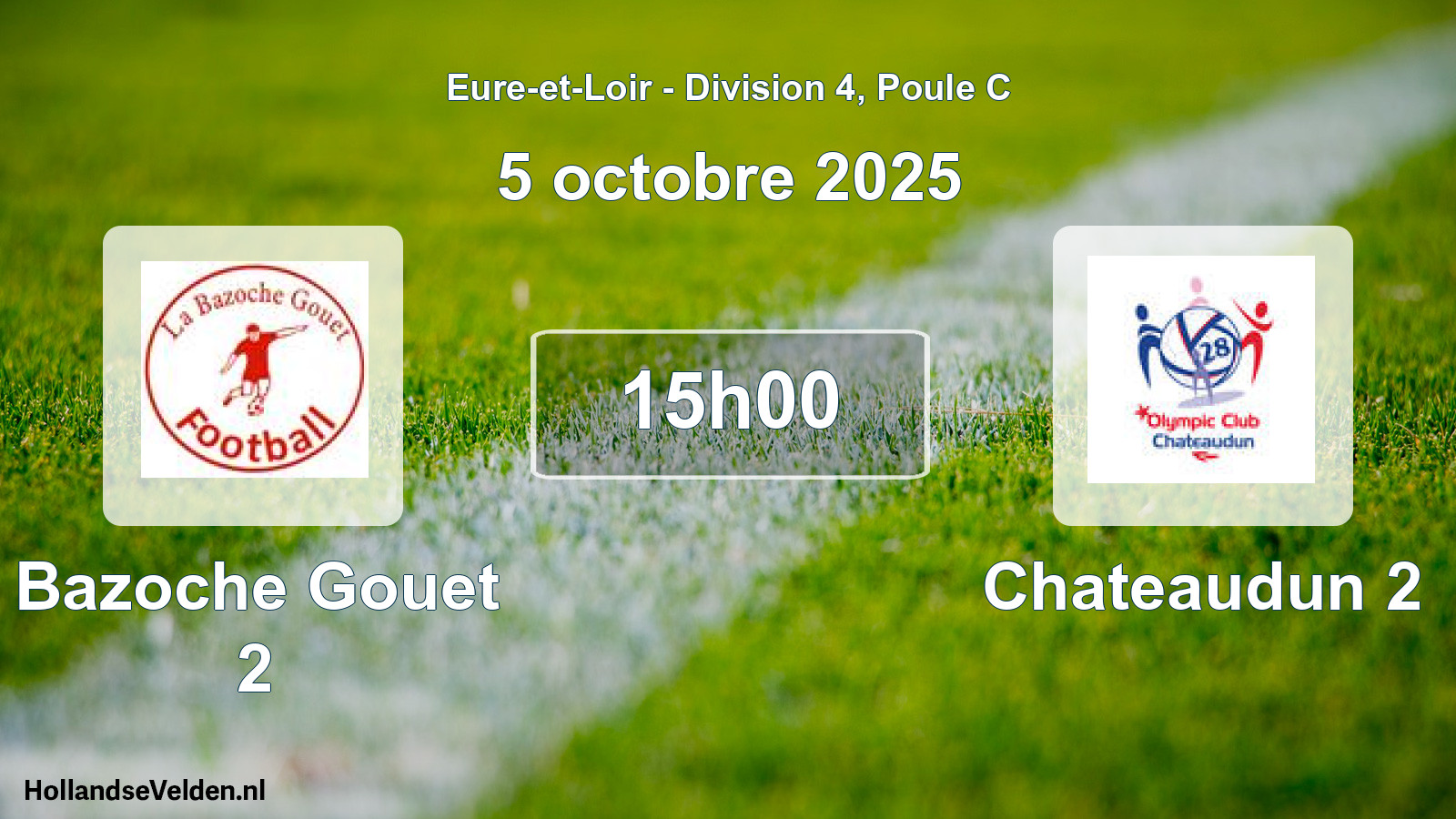Geplande wedstrijd: Bazoche Gouet 2 - Chateaudun 2 (5 octobre 2025)