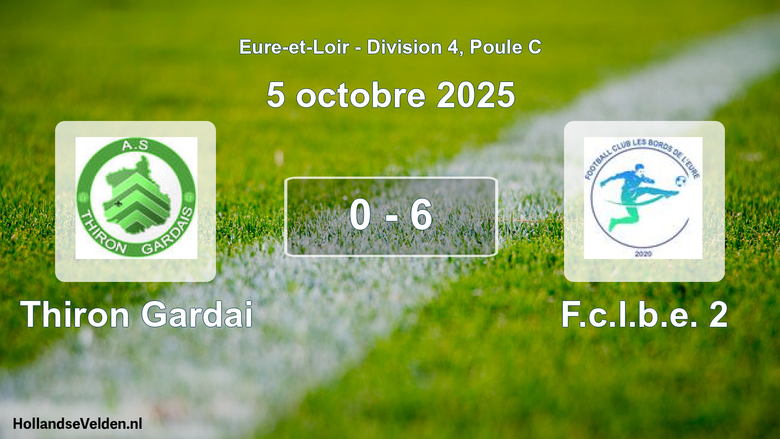 Gespeelde wedstrijd: Thiron Gardai - F.c.l.b.e. 2 0 - 6 (5 octobre 2025)