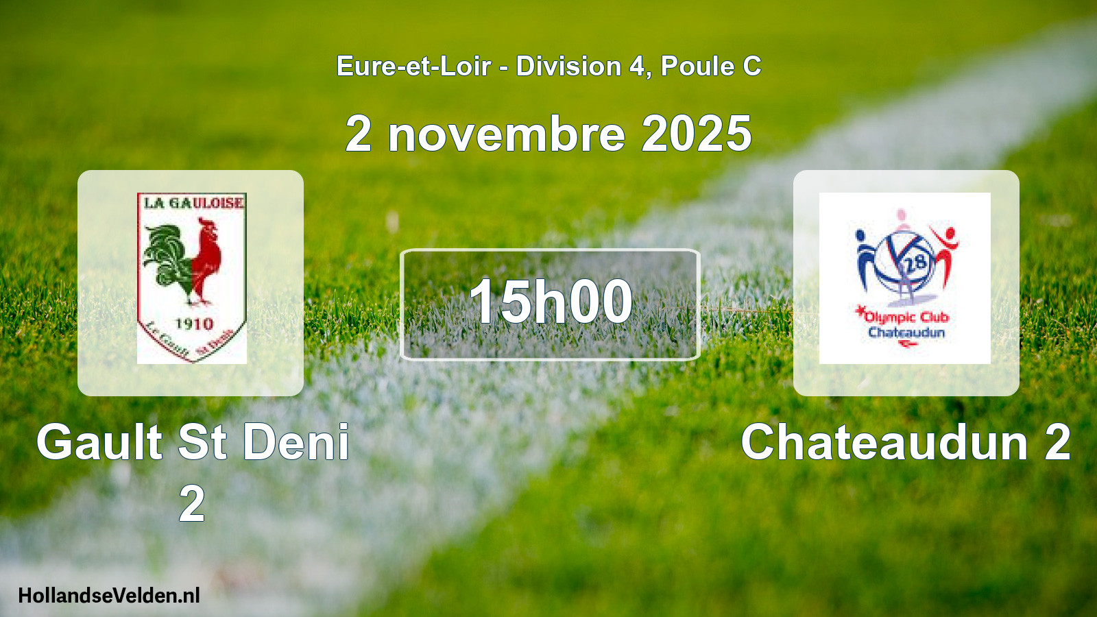 Geplande wedstrijd: Gault St Deni 2 - Chateaudun 2 (2 novembre 2025)