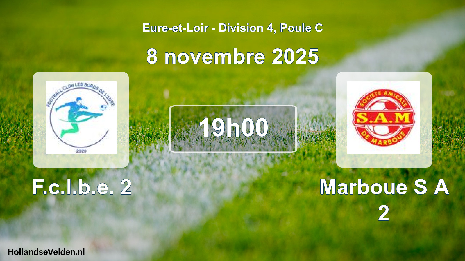 Geplande wedstrijd: F.c.l.b.e. 2 - Marboue S A 2 (8 novembre 2025)