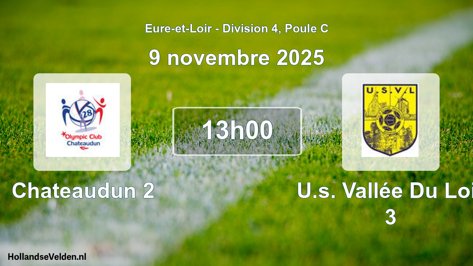 Geplande wedstrijd: Chateaudun 2 - U.s. Vallée Du Loir 3 (9 novembre 2025)