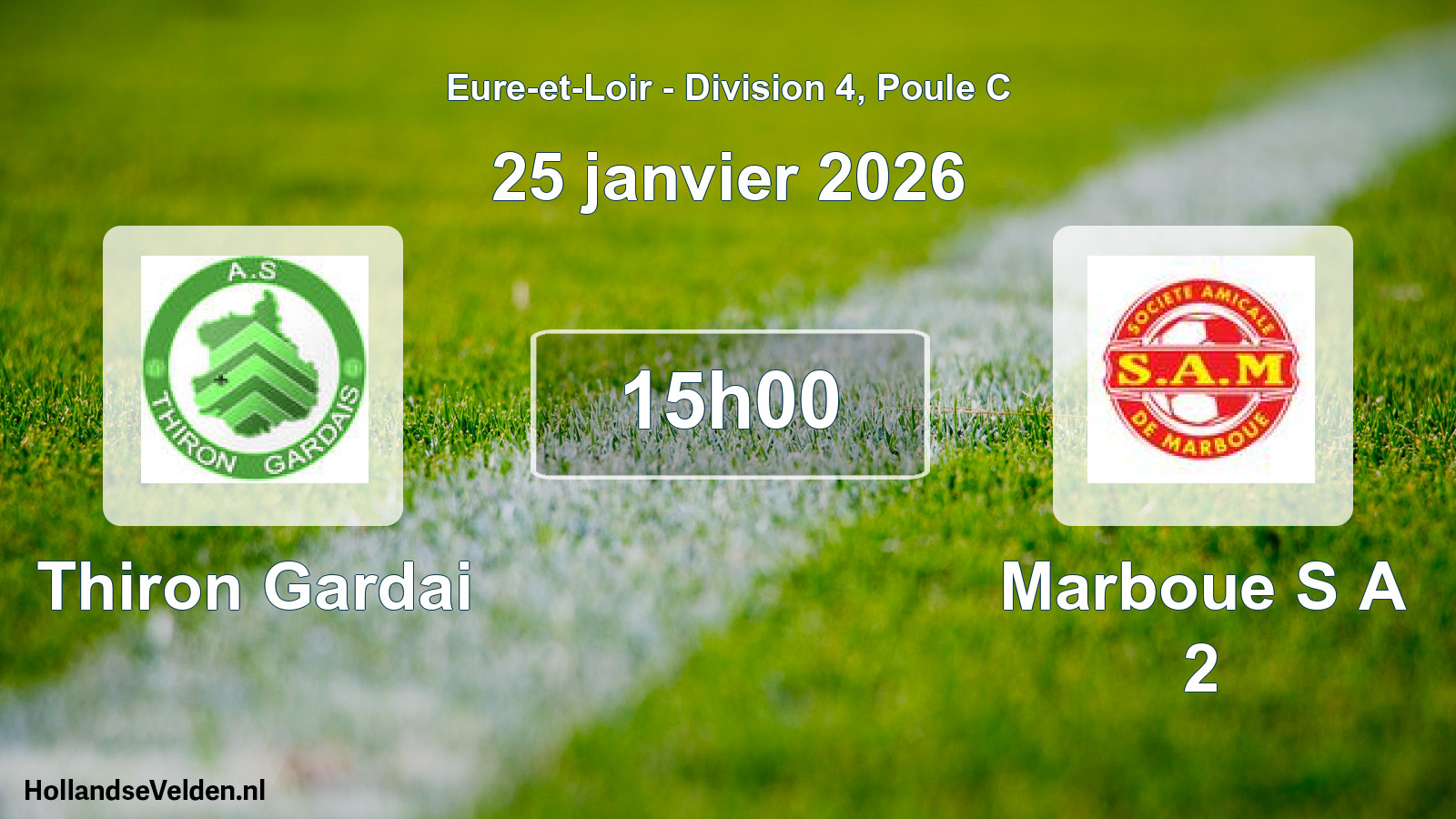 Scheduled Match: Thiron Gardai - Marboue S A 2 (25 January 2026)