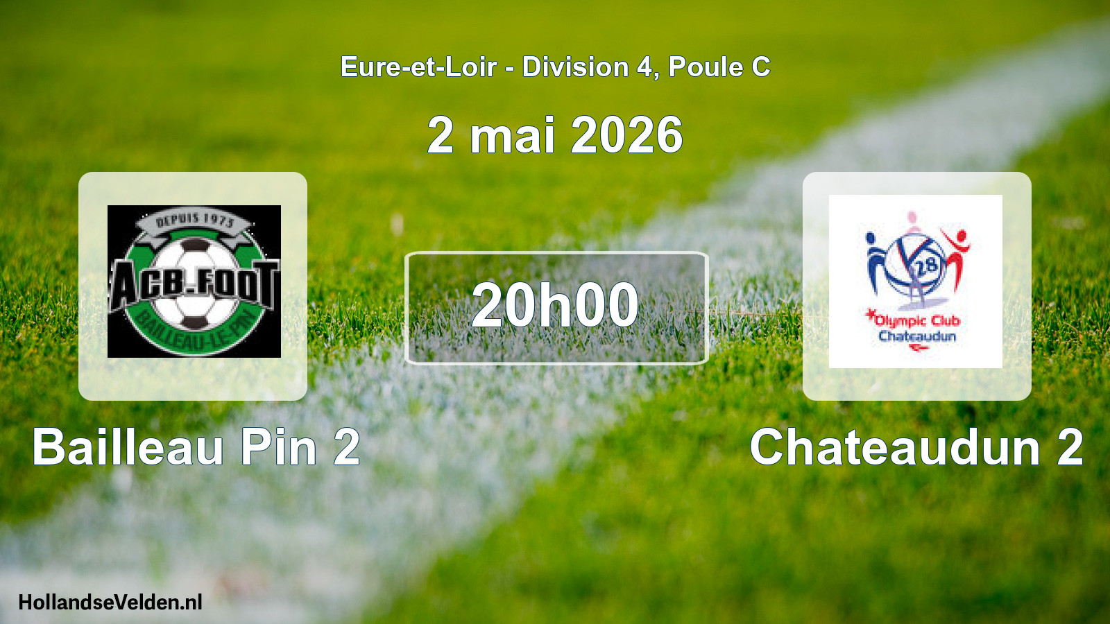 Geplande wedstrijd: Bailleau Pin 2 - Chateaudun 2 (2 mai 2026)