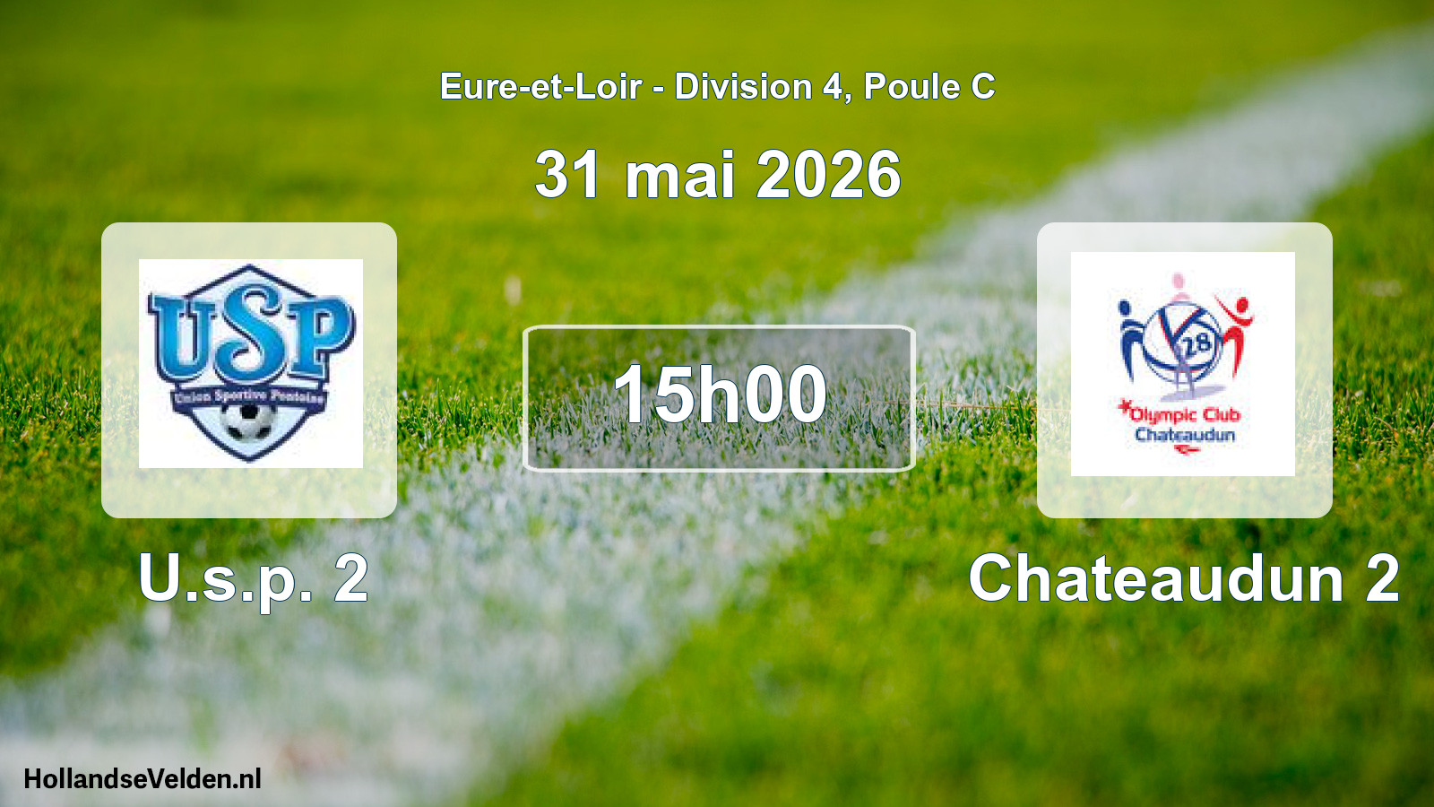 Geplande wedstrijd: U.s.p. 2 - Chateaudun 2 (31 mai 2026)