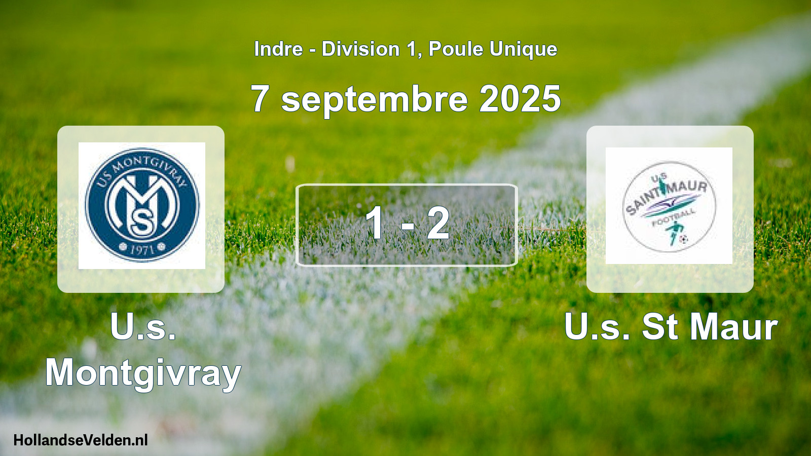 Total number of matches played: U.s. Montgivray - U.s. St Maur 1 - 2 (7 September 2025)
