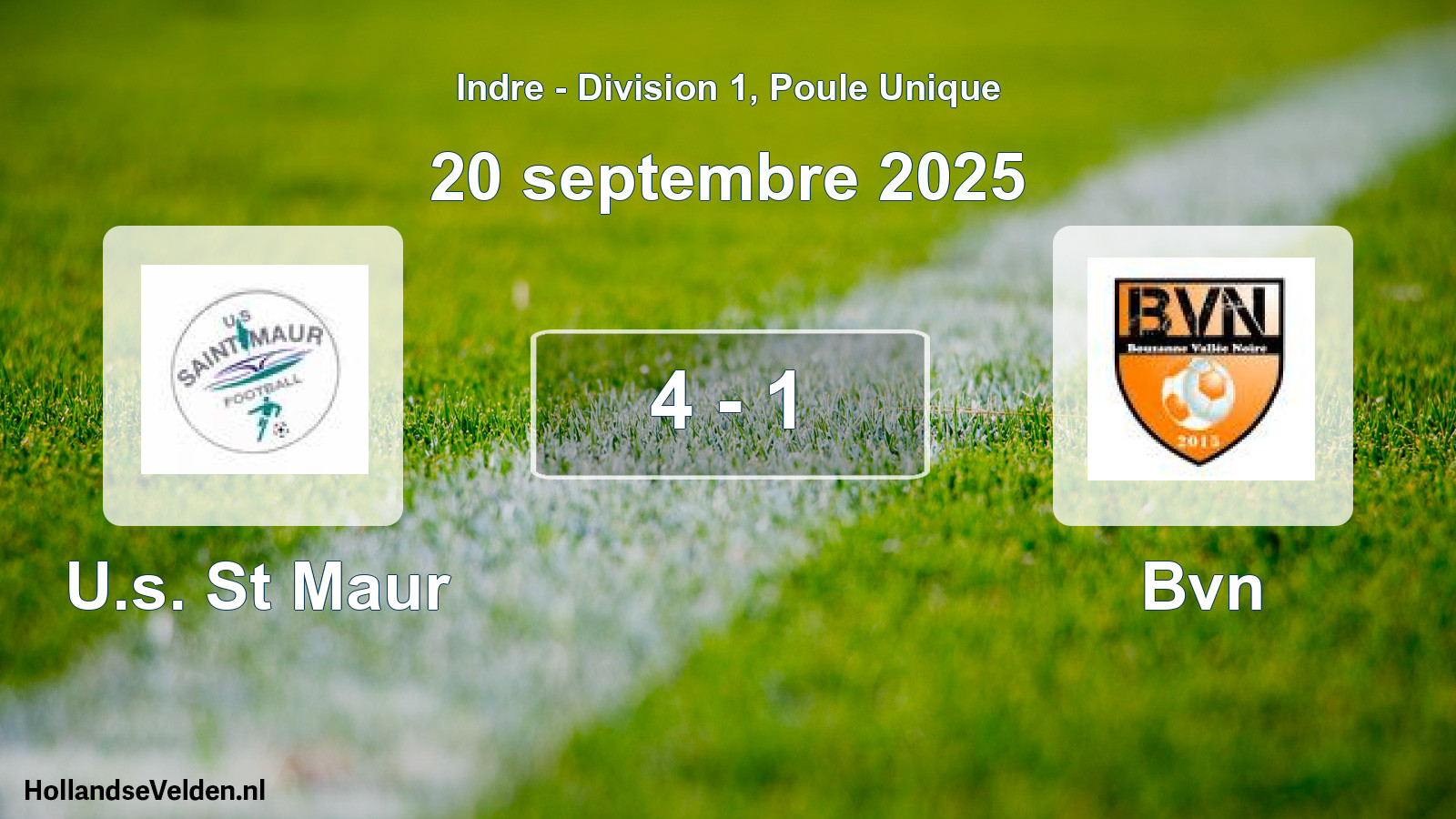 Gespeelde wedstrijd: U.s. St Maur - Bvn 4 - 1 (20 september 2025)