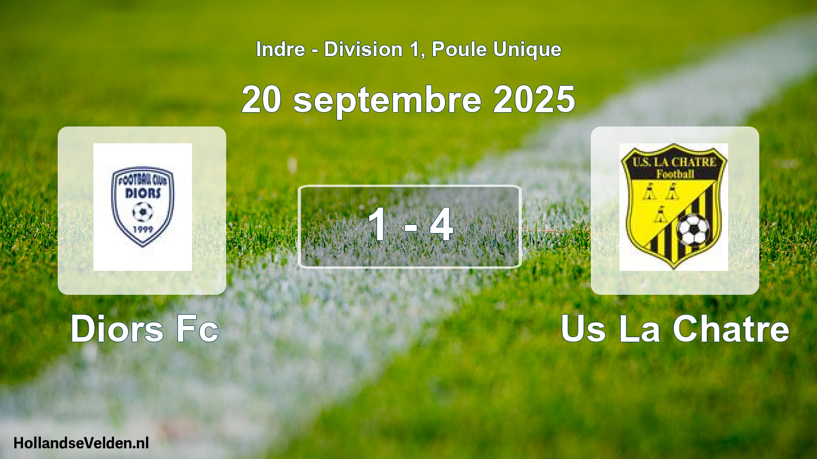Total number of matches played: Diors Fc - Us La Chatre 1 - 4 (20 September 2025)