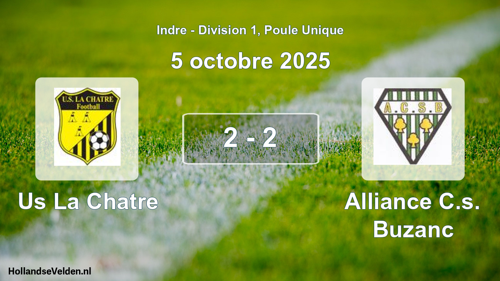 Total number of matches played: Us La Chatre - Alliance C.s. Buzanc 2 - 2 (5 October 2025)