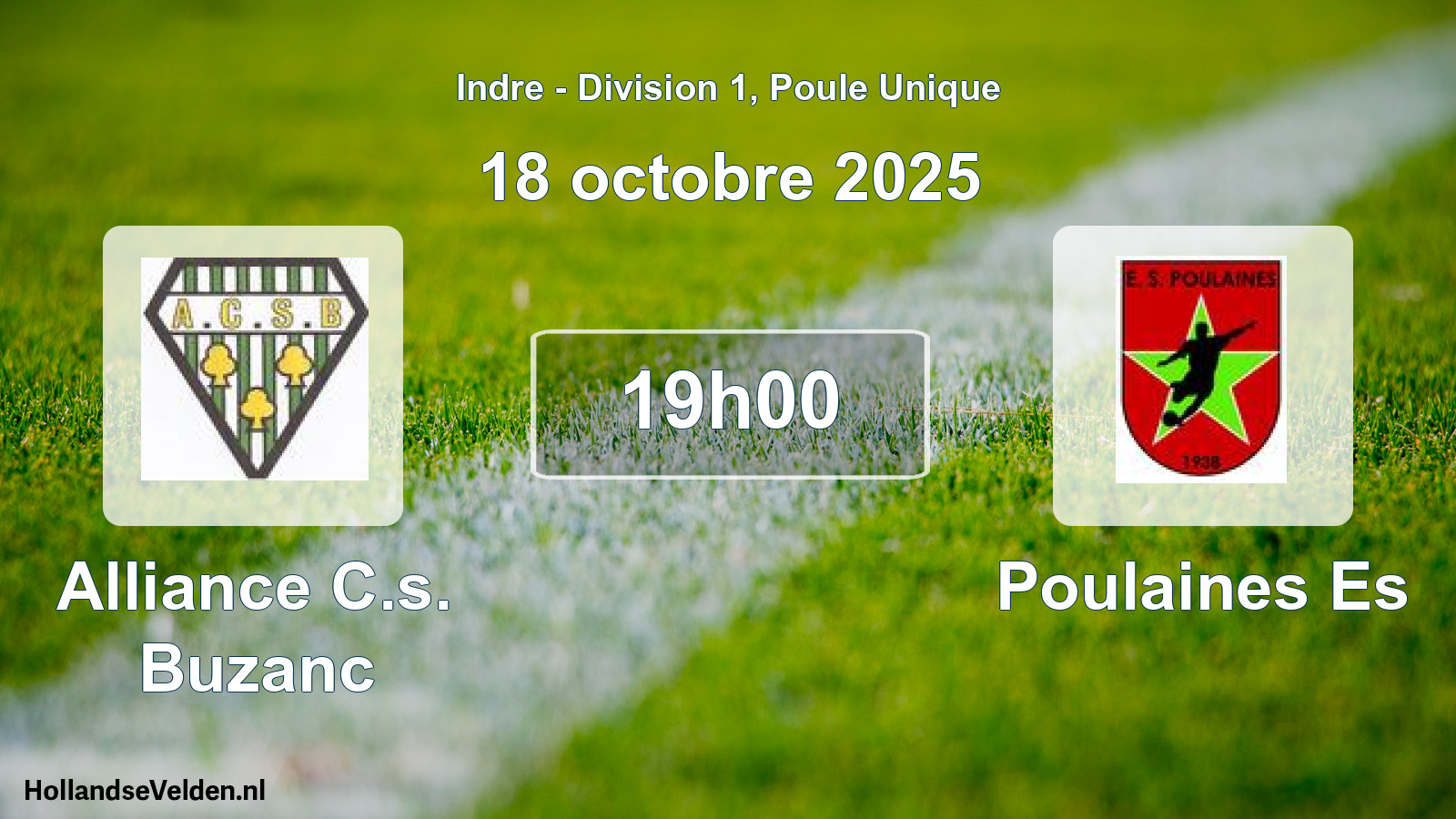 Scheduled Match: Alliance C.s. Buzanc - Poulaines Es (18 October 2025)