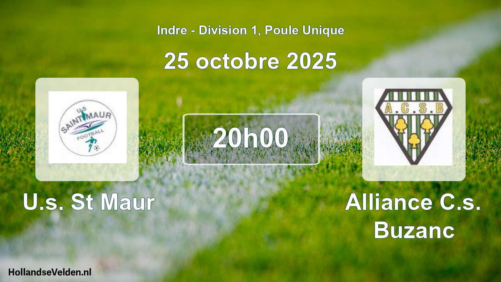 Scheduled Match: U.s. St Maur - Alliance C.s. Buzanc (25 October 2025)