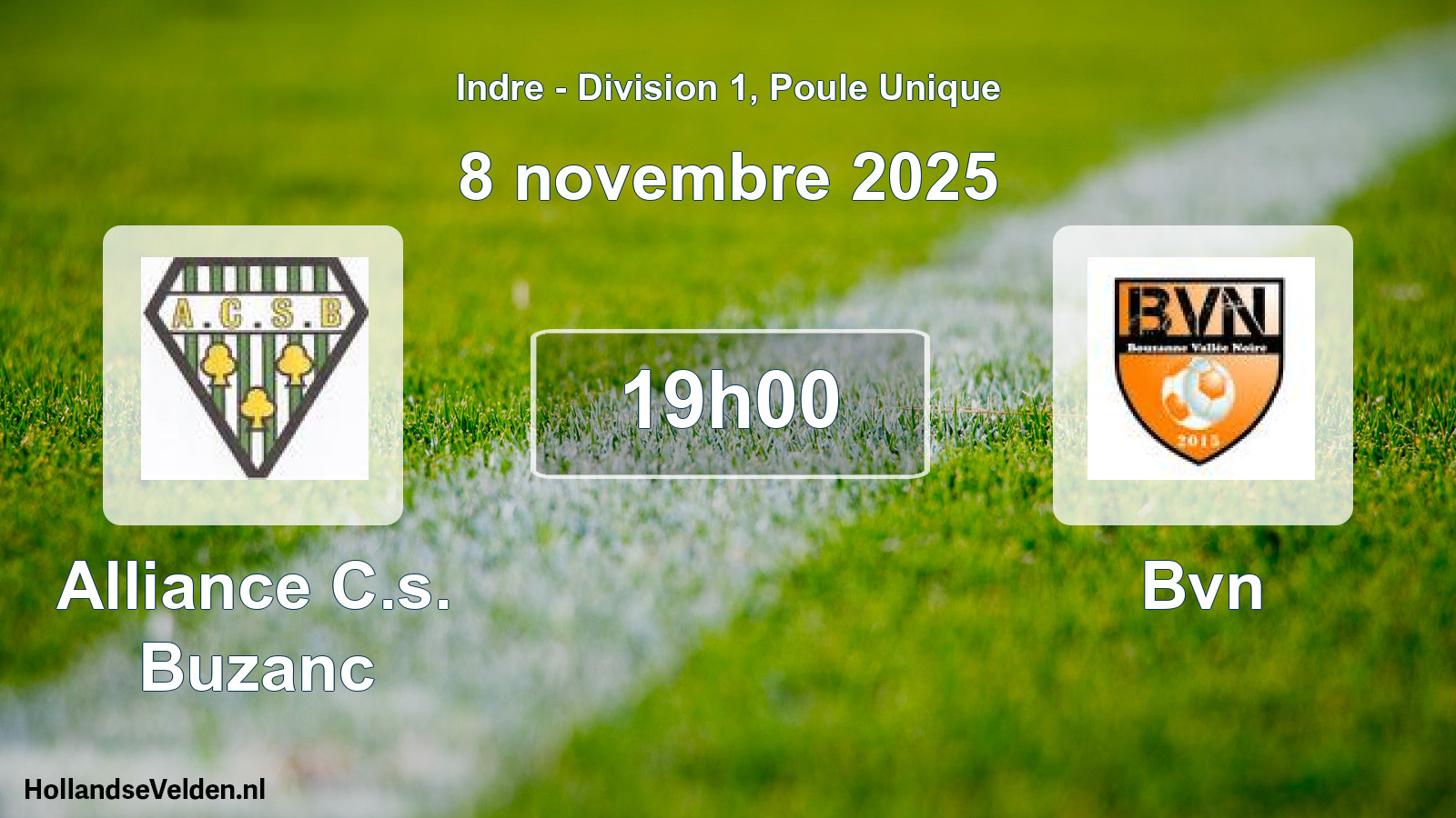 Scheduled Match: Alliance C.s. Buzanc - Bvn (8 November 2025)
