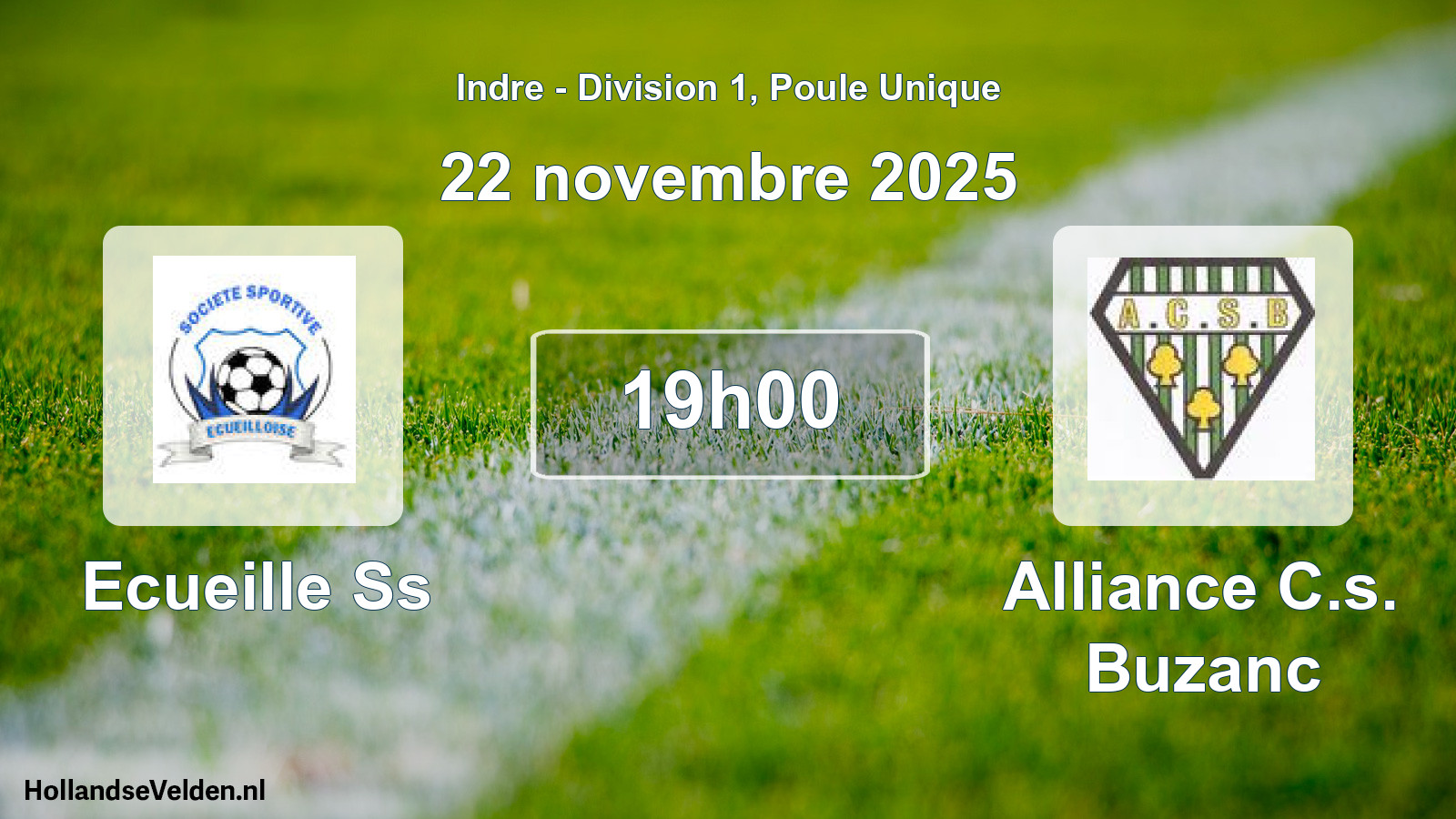 Geplande wedstrijd: Ecueille Ss - Alliance C.s. Buzanc (22 november 2025)