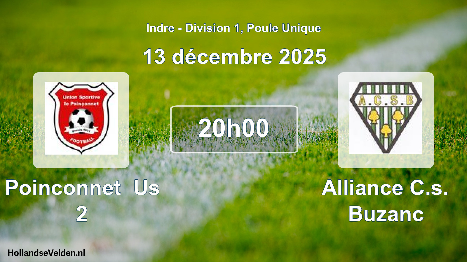 Scheduled Match: Poinconnet Us 2 - Alliance C.s. Buzanc (13 December 2025)
