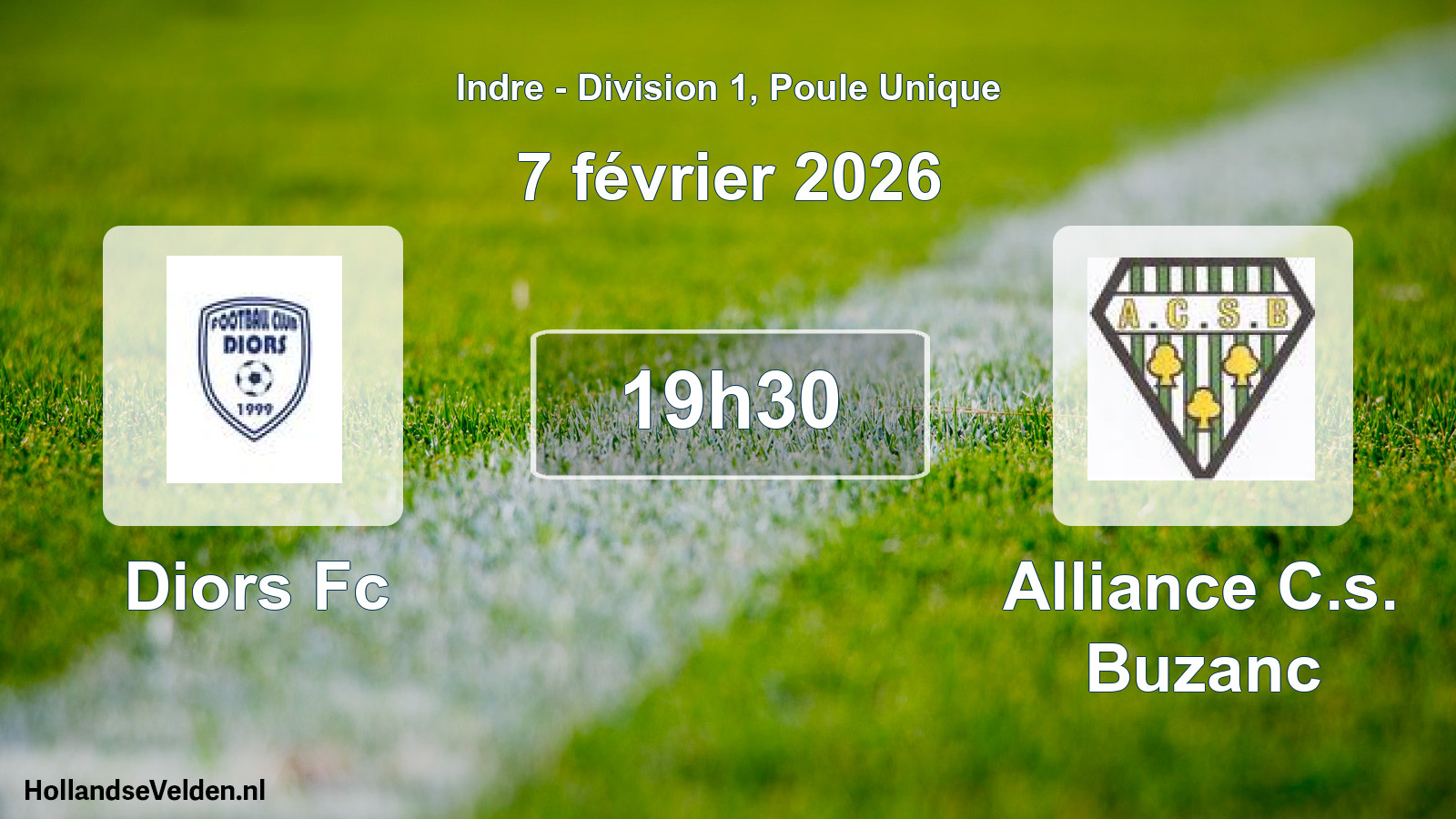 Scheduled Match: Diors Fc - Alliance C.s. Buzanc (7 February 2026)