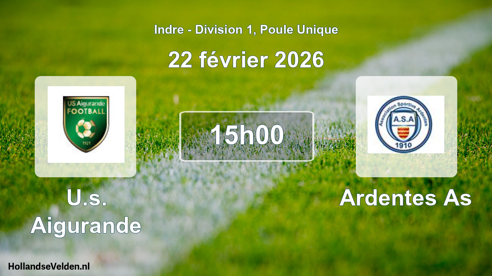 Geplande wedstrijd: U.s. Aigurande - Ardentes As (22 février 2026)