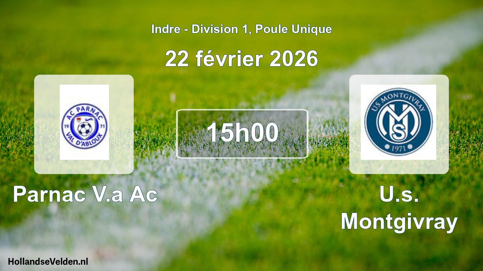Geplande wedstrijd: Parnac V.a Ac - U.s. Montgivray (22 février 2026)