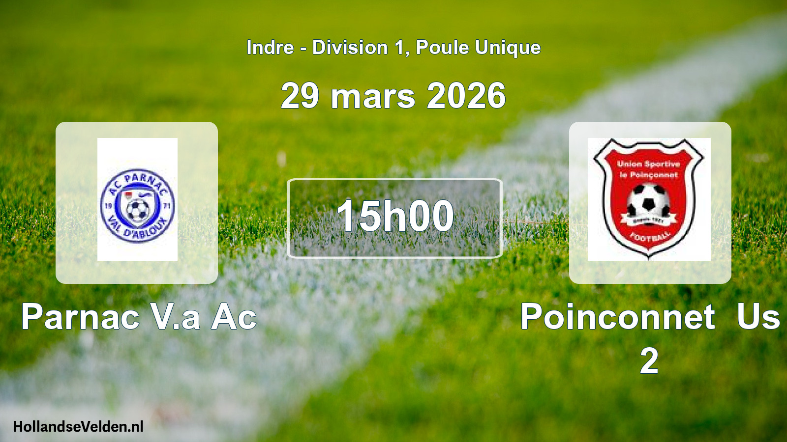Geplande wedstrijd: Parnac V.a Ac - Poinconnet Us 2 (29 maart 2026)