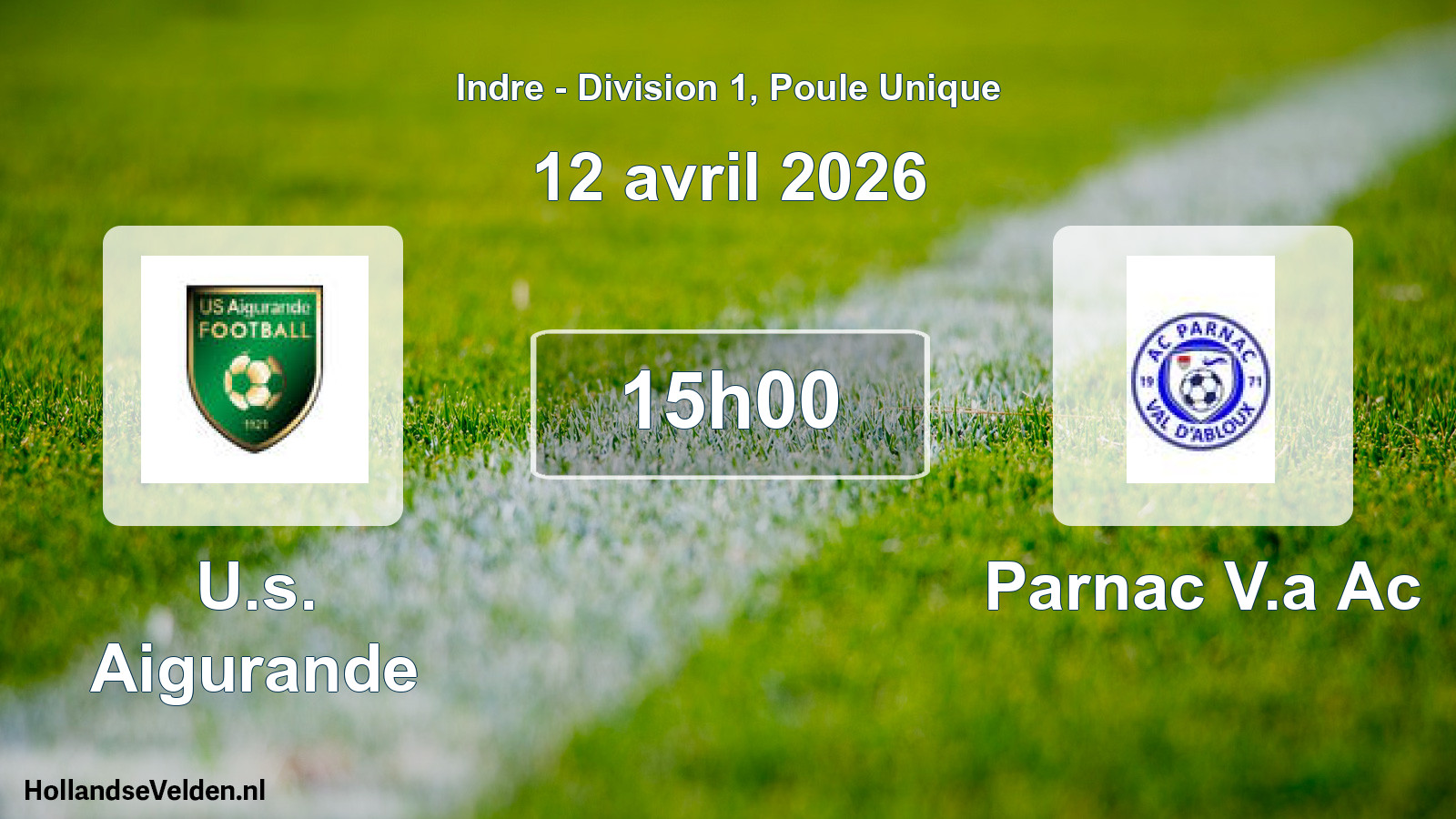 Geplande wedstrijd: U.s. Aigurande - Parnac V.a Ac (12 april 2026)