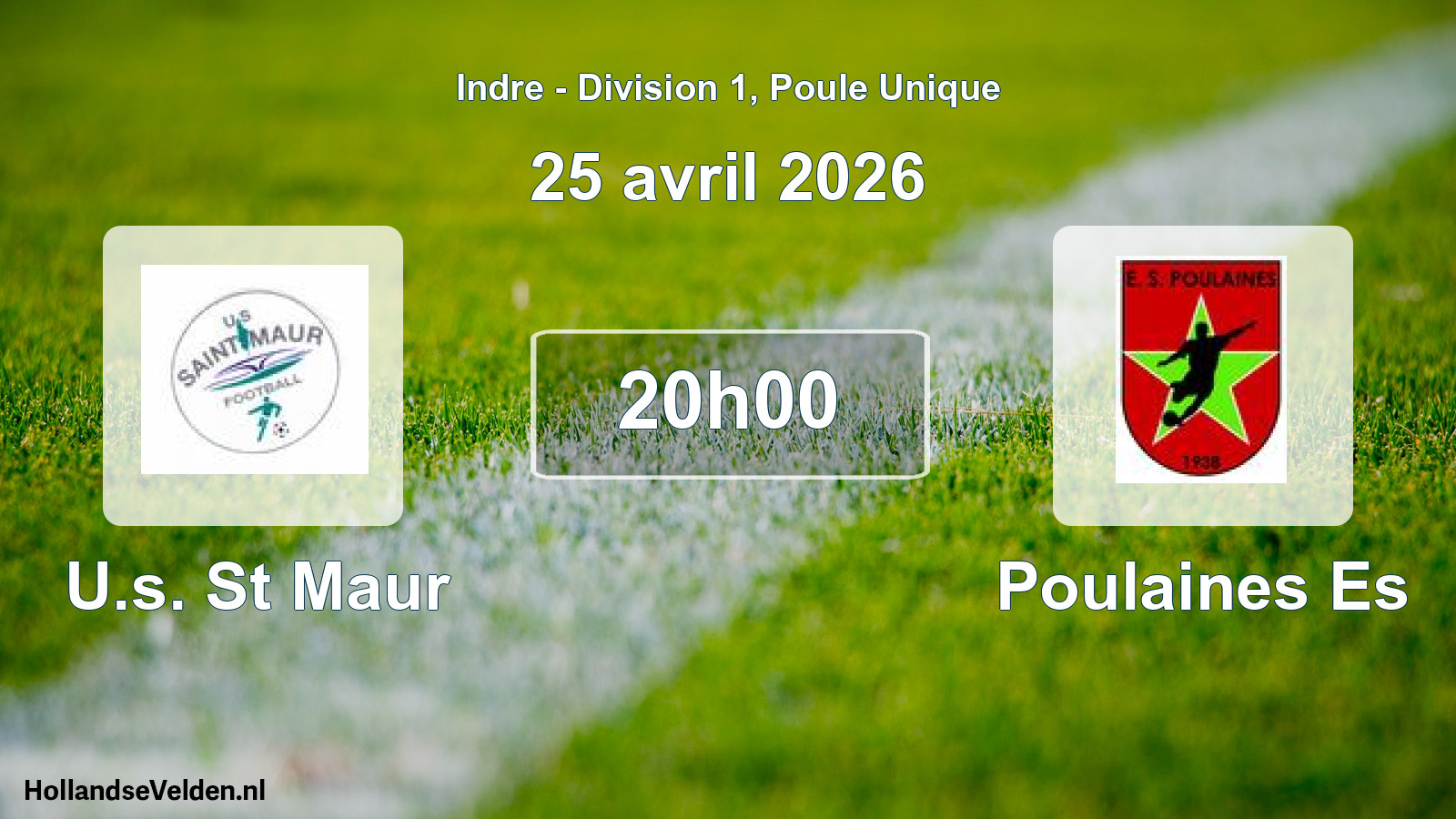 Geplande wedstrijd: U.s. St Maur - Poulaines Es (25 april 2026)