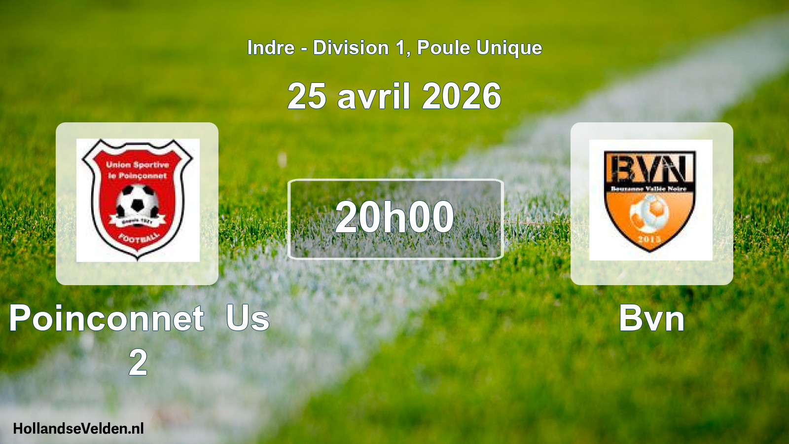 Scheduled Match: Poinconnet Us 2 - Bvn (25 April 2026)