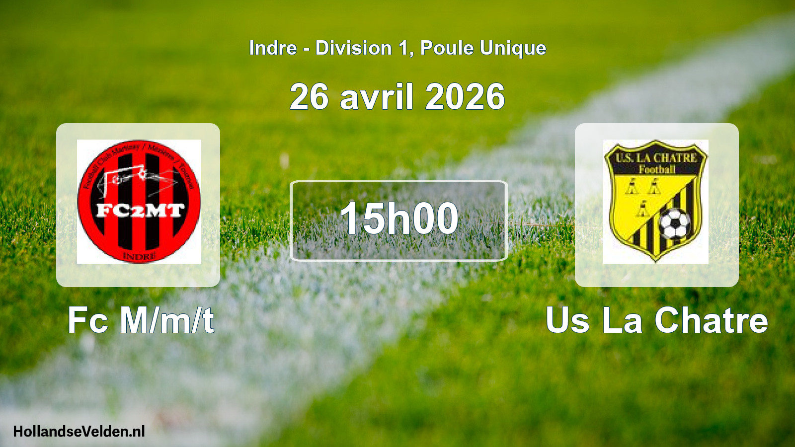 Geplande wedstrijd: Fc M/m/t - Us La Chatre (26 avril 2026)