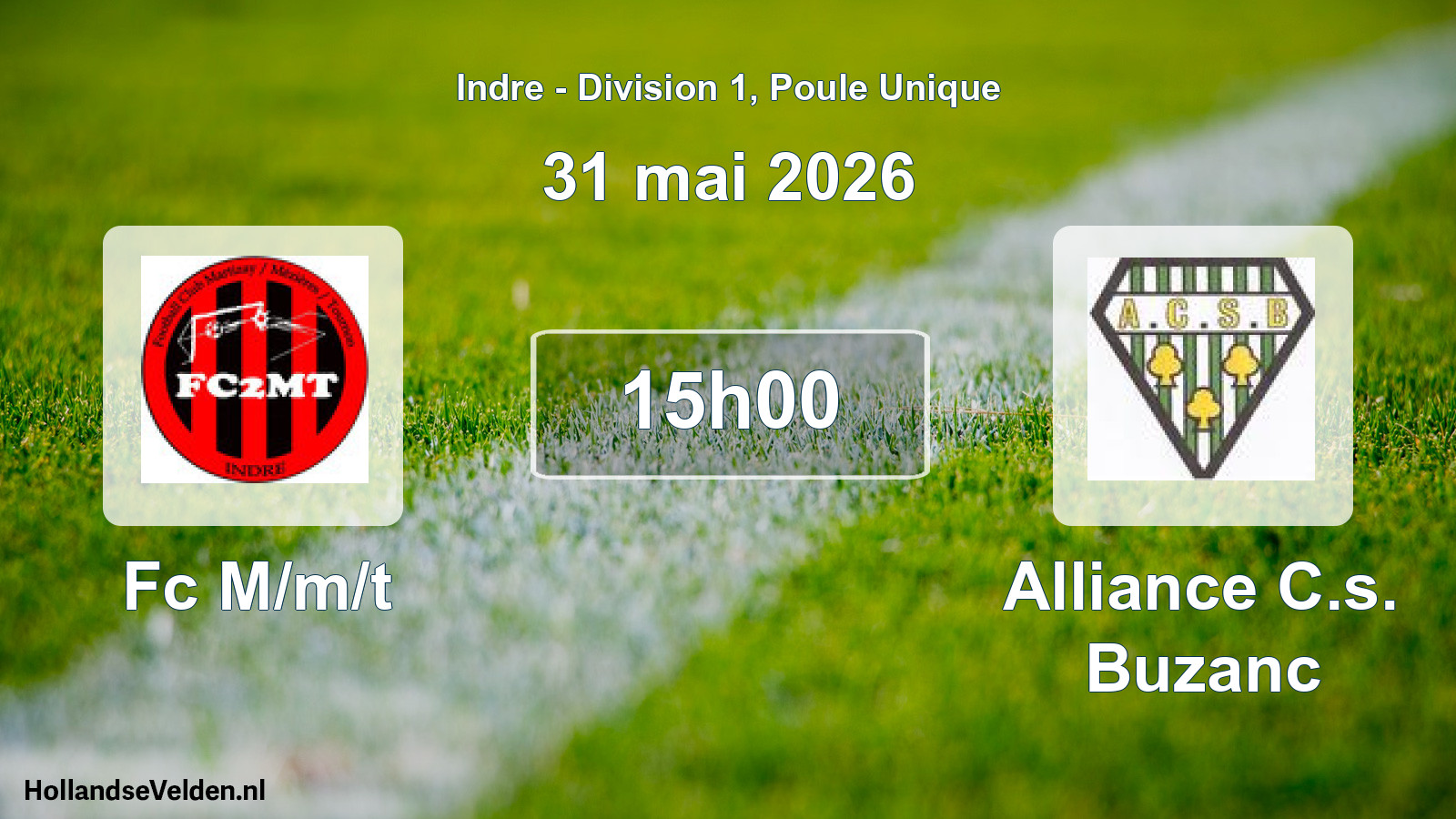 Scheduled Match: Fc M/m/t - Alliance C.s. Buzanc (31 May 2026)