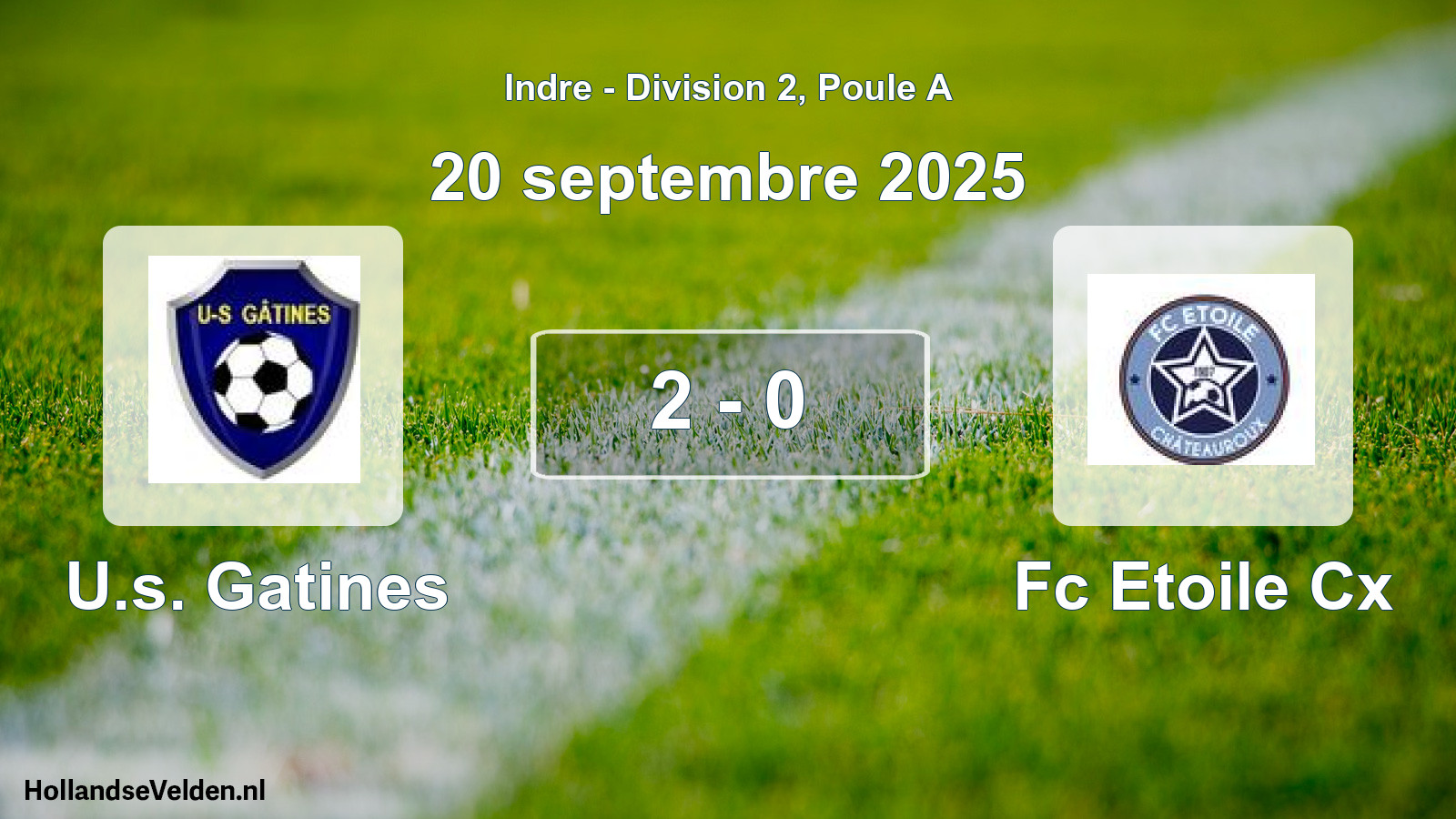 Gespeelde wedstrijd: U.s. Gatines - Fc Etoile Cx 2 - 0 (20 septembre 2025)