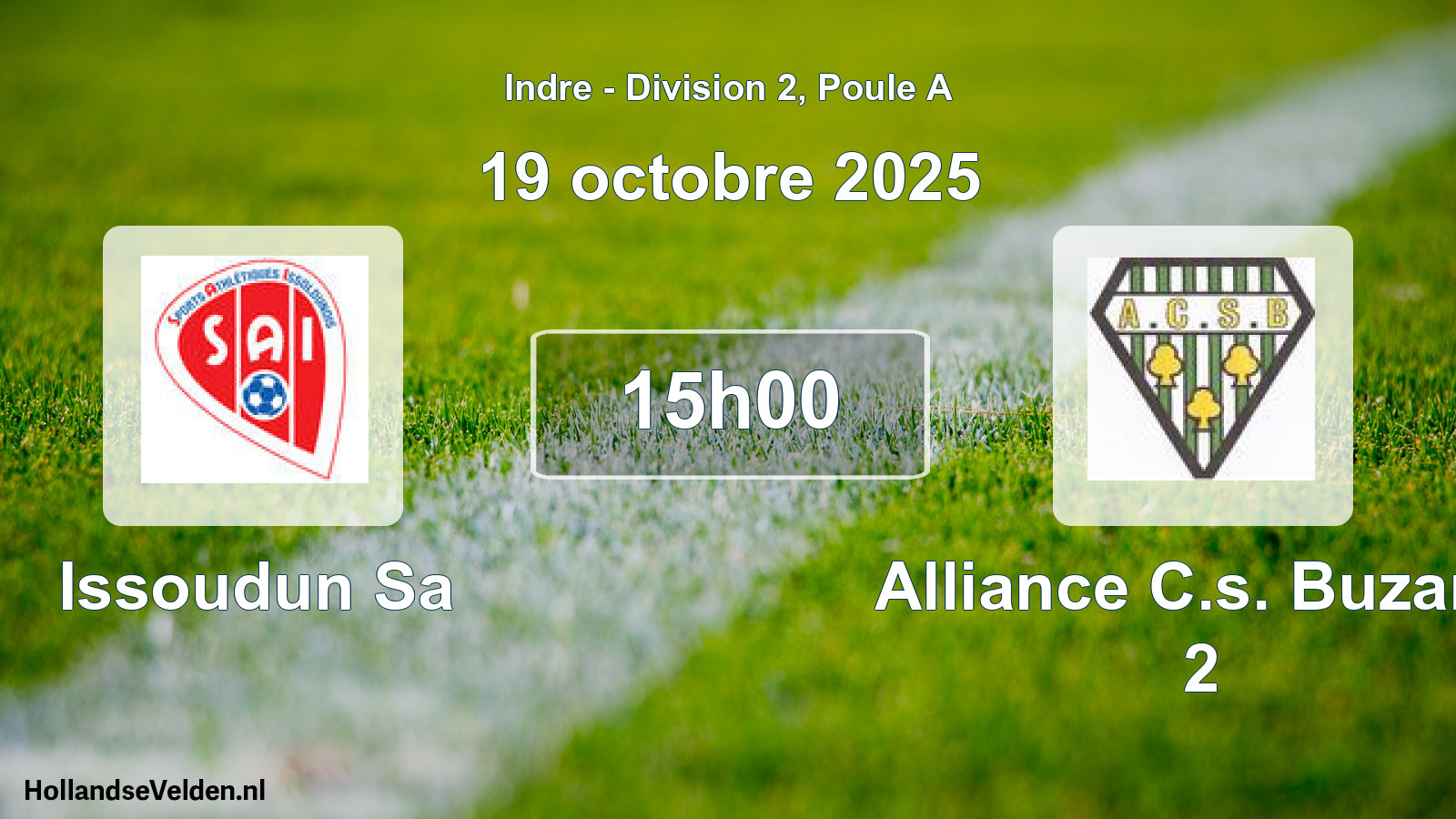 Scheduled Match: Issoudun Sa - Alliance C.s. Buzanc 2 (19 October 2025)