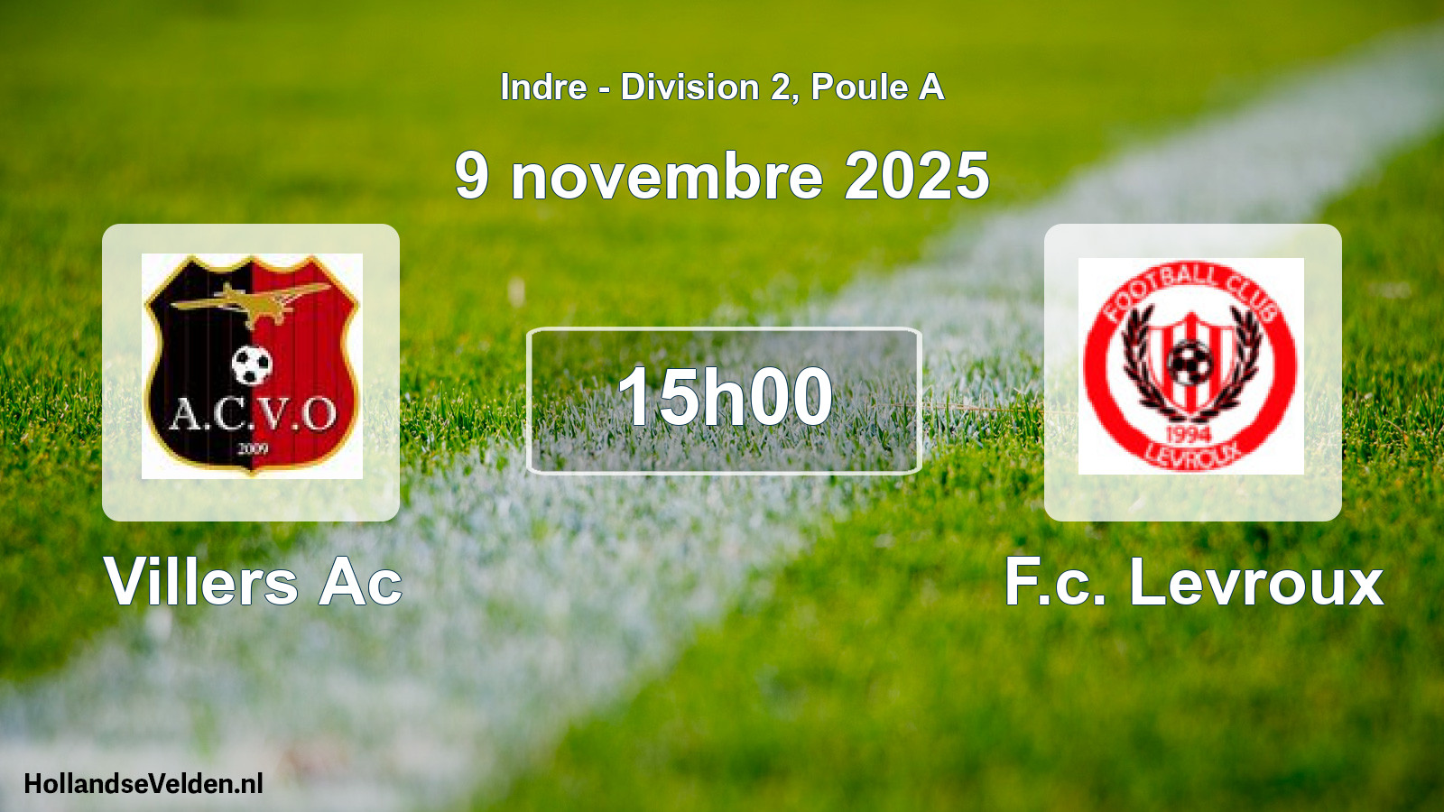 Scheduled Match: Villers Ac - F.c. Levroux (9 November 2025)