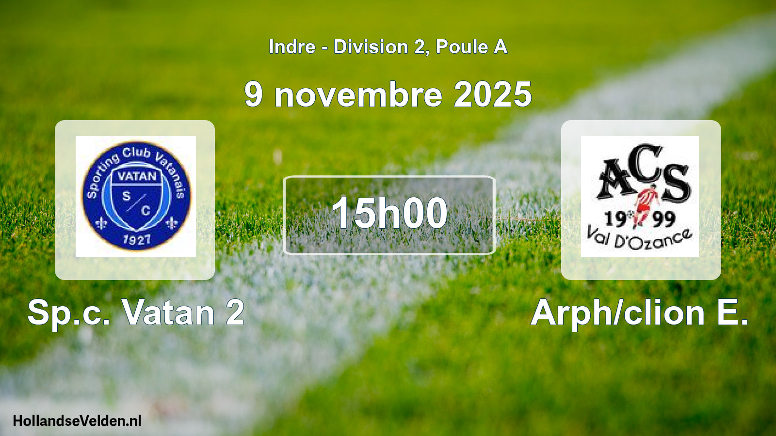 Geplande wedstrijd: Sp.c. Vatan 2 - Arph/clion E. (9 november 2025)