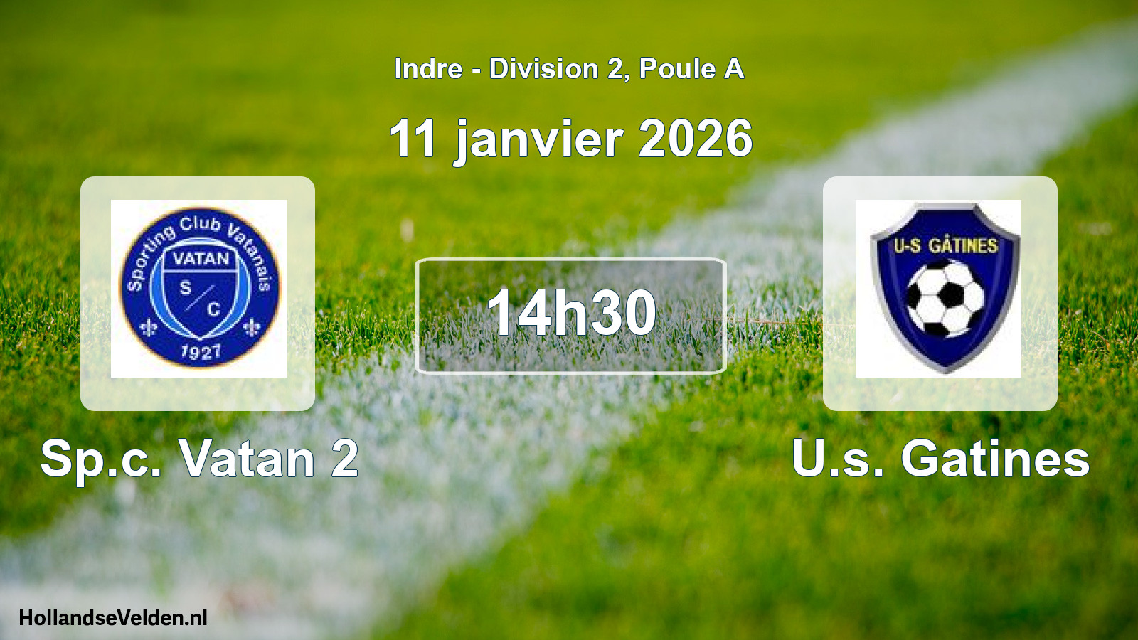 Geplande wedstrijd: Sp.c. Vatan 2 - U.s. Gatines (11 januari 2026)