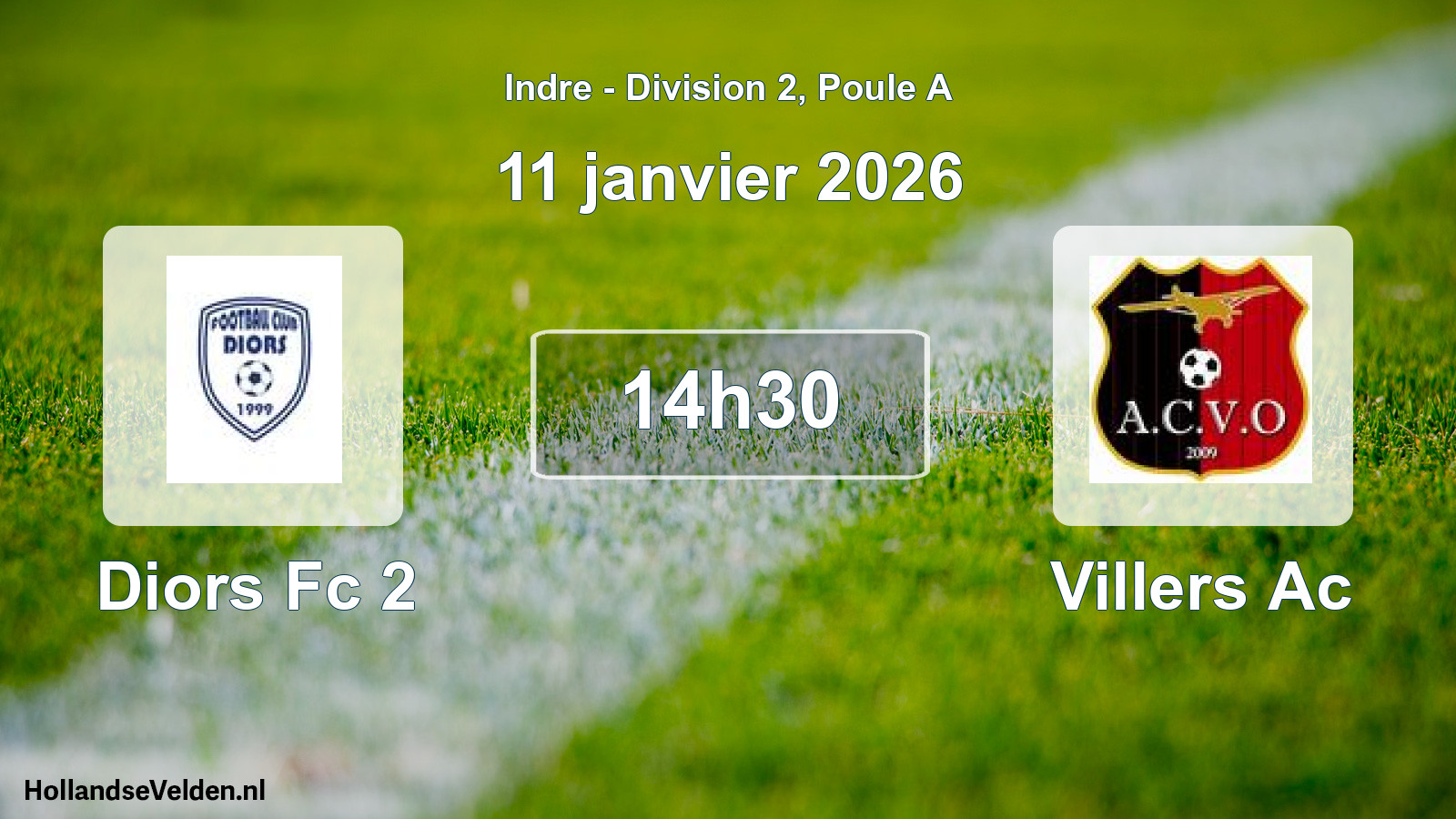 Scheduled Match: Diors Fc 2 - Villers Ac (11 January 2026)