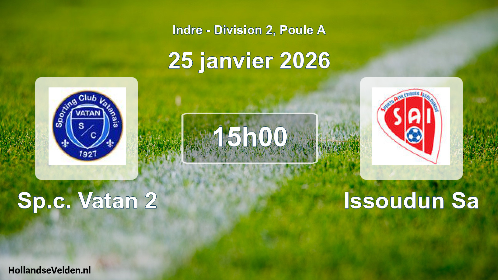 Scheduled Match: Sp.c. Vatan 2 - Issoudun Sa (25 January 2026)