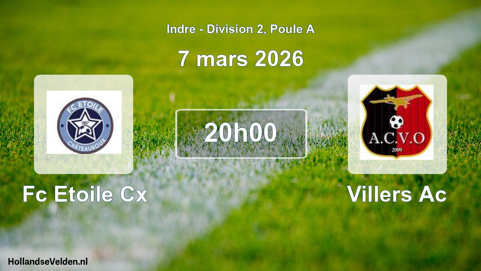 Geplande wedstrijd: Fc Etoile Cx - Villers Ac (7 mars 2026)