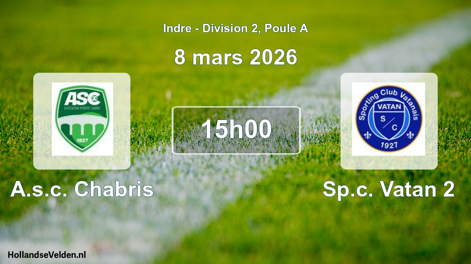 Scheduled Match: A.s.c. Chabris - Sp.c. Vatan 2 (8 March 2026)