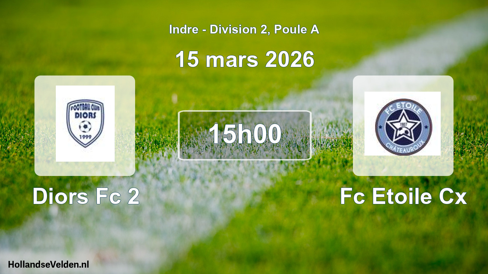 Scheduled Match: Diors Fc 2 - Fc Etoile Cx (15 March 2026)