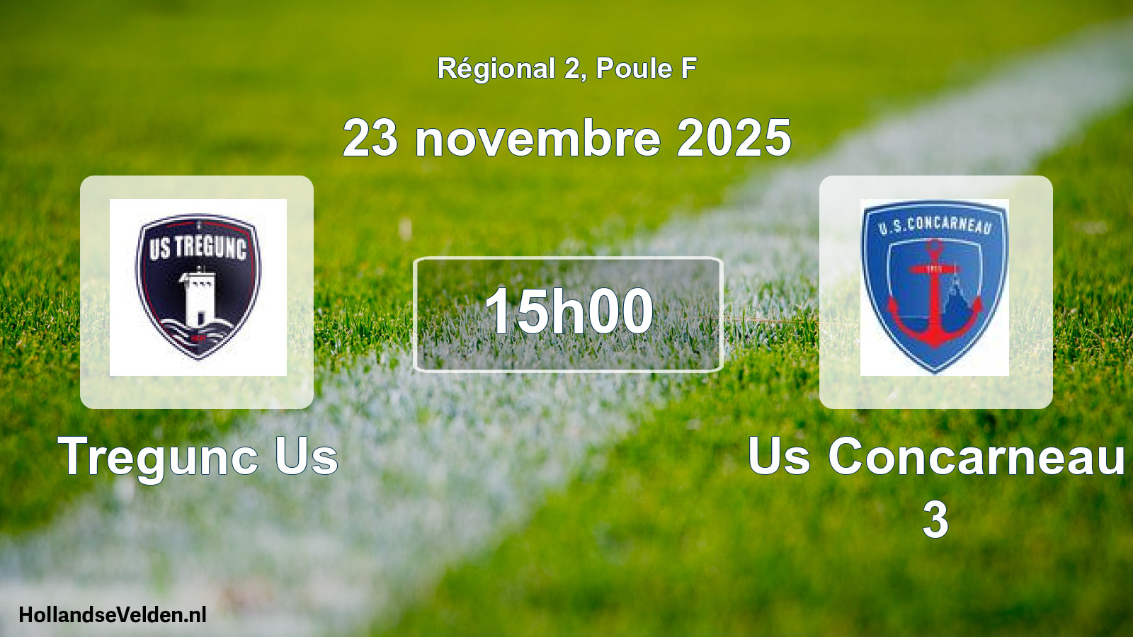 Geplande wedstrijd: Tregunc Us - Us Concarneau 3 (23 novembre 2025)