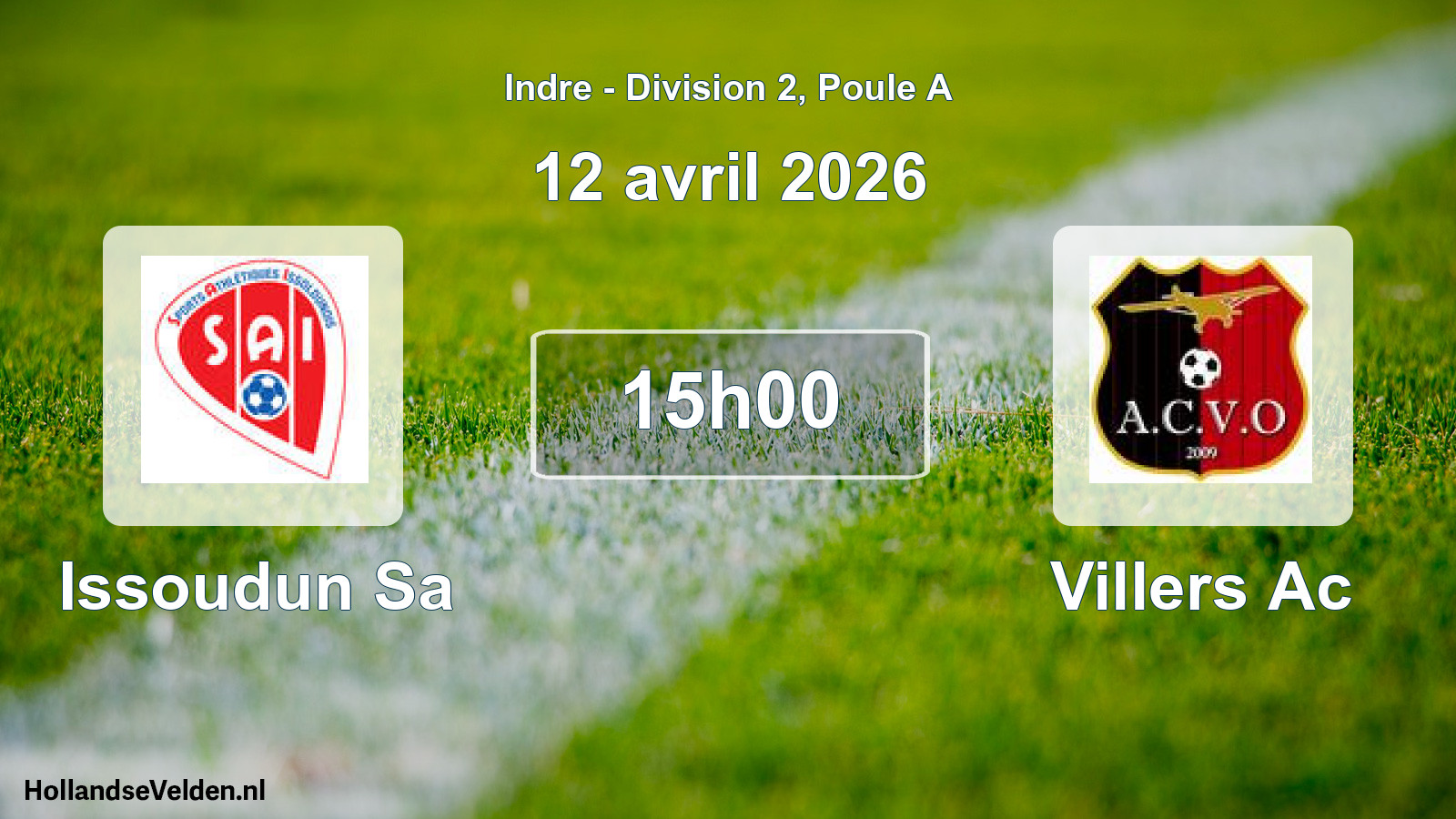 Scheduled Match: Issoudun Sa - Villers Ac (12 April 2026)