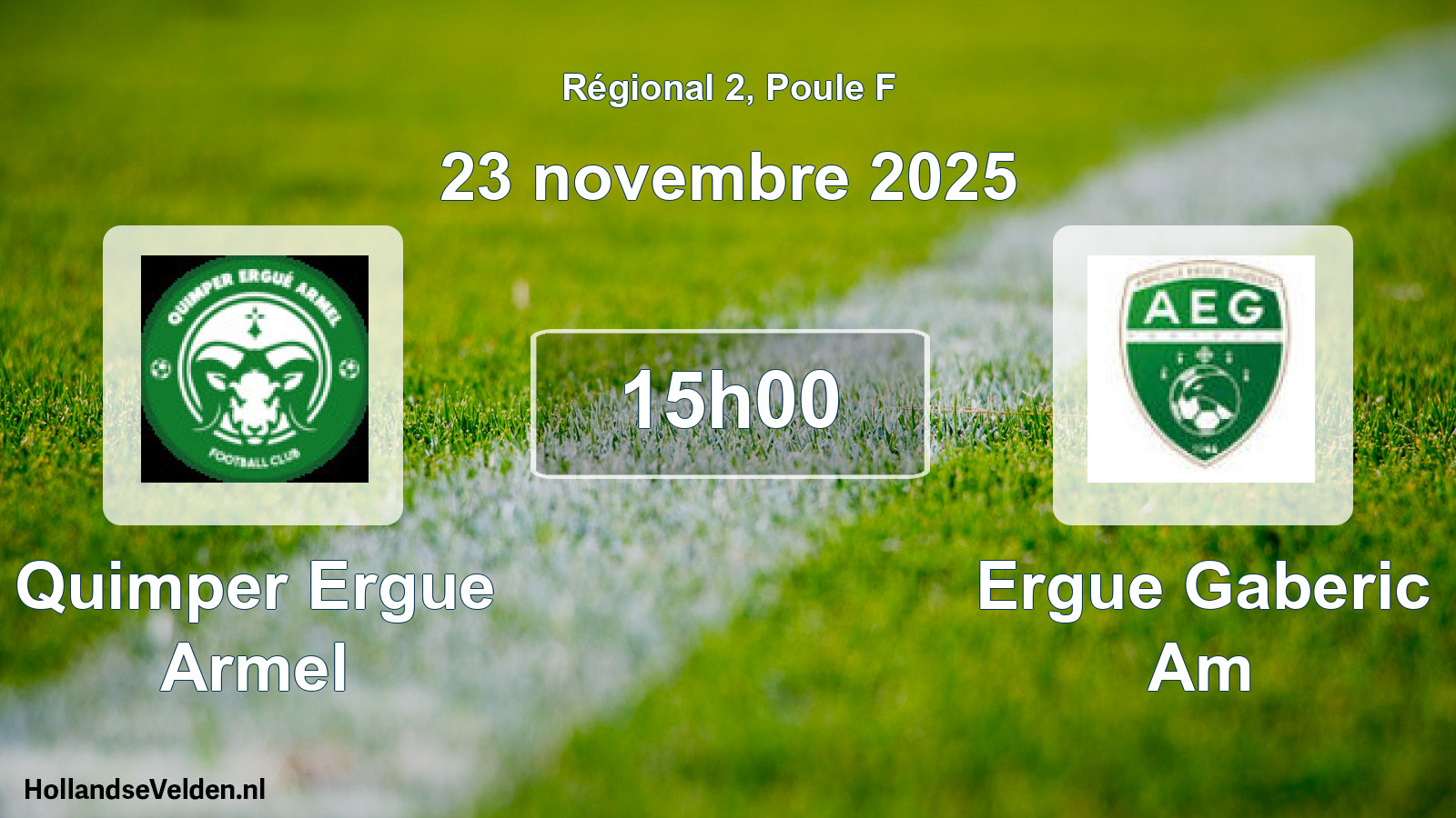 Geplande wedstrijd: Quimper Ergue Armel - Ergue Gaberic Am (23 november 2025)