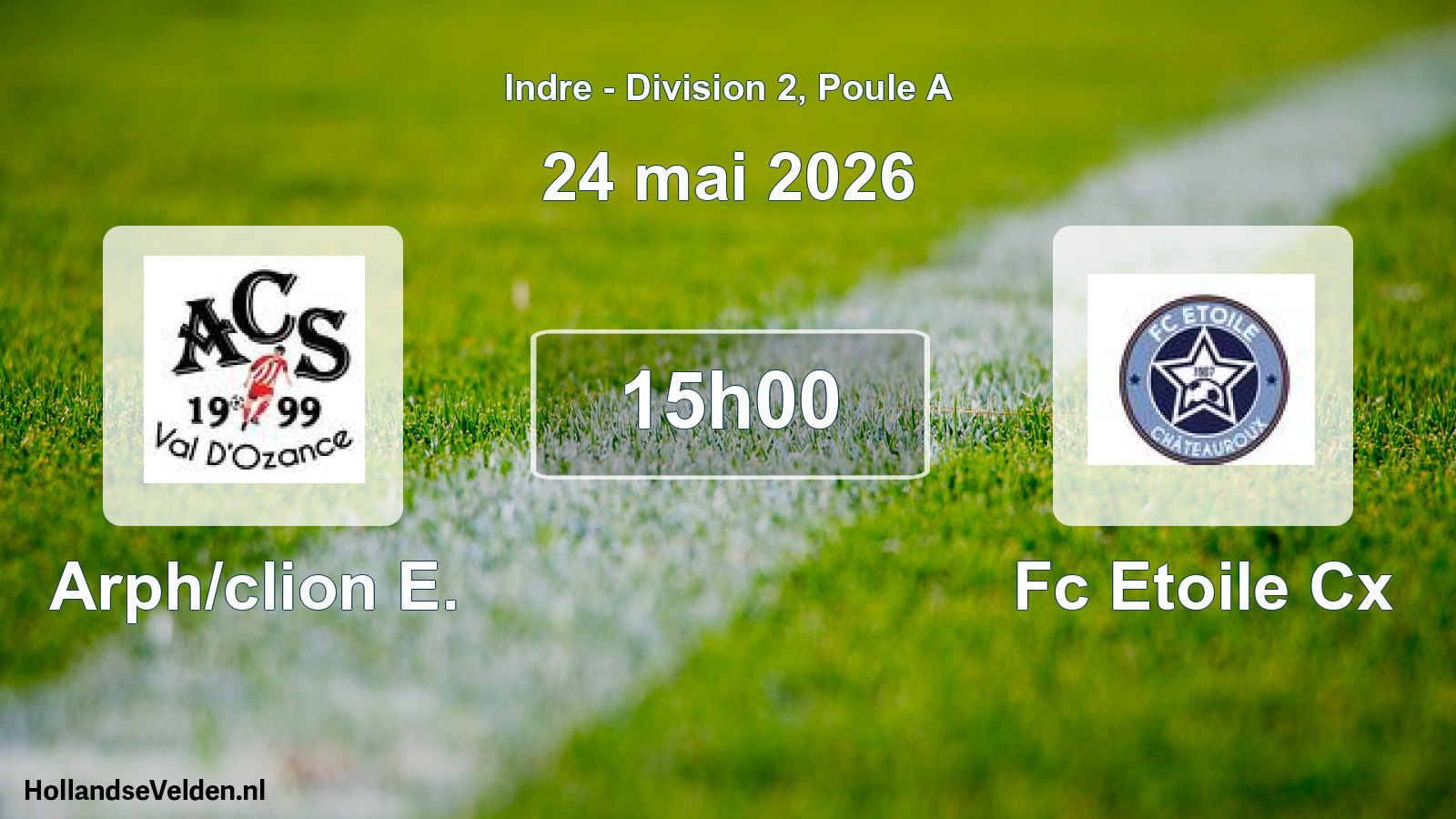 Geplande wedstrijd: Arph/clion E. - Fc Etoile Cx (24 mei 2026)