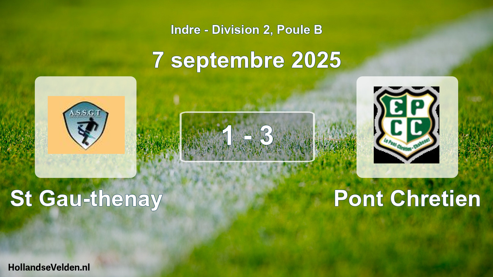 Gespeelde wedstrijd: St Gau-thenay - Pont Chretien 1 - 3 (7 september 2025)