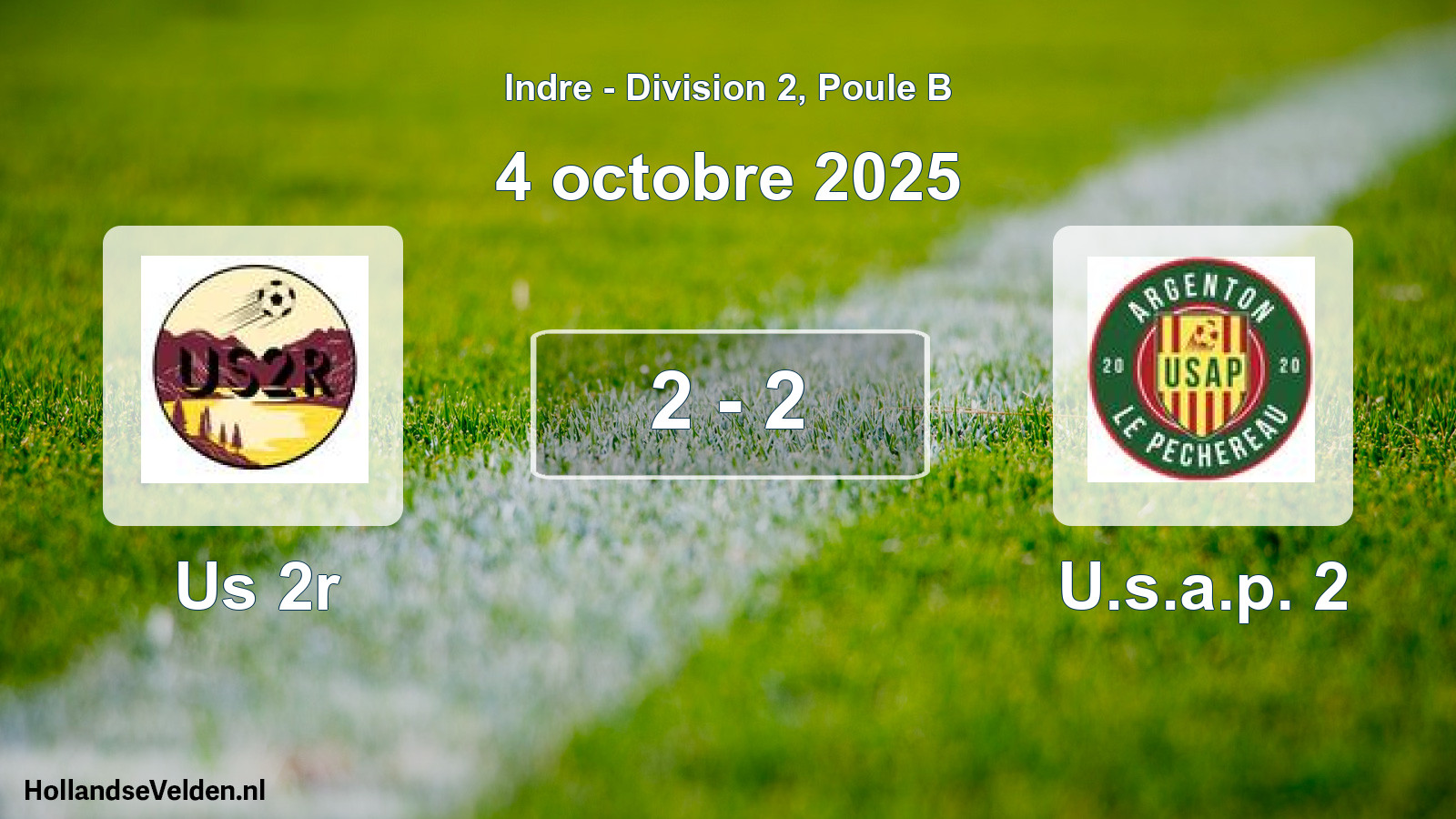Total number of matches played: Us 2r - U.s.a.p. 2 2 - 2 (4 October 2025)