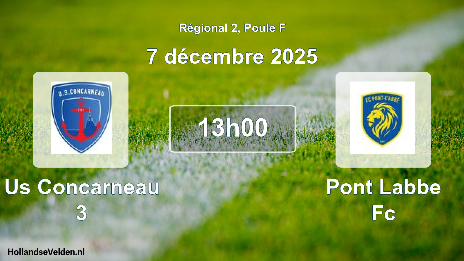 Scheduled Match: Us Concarneau 3 - Pont Labbe Fc (7 December 2025)