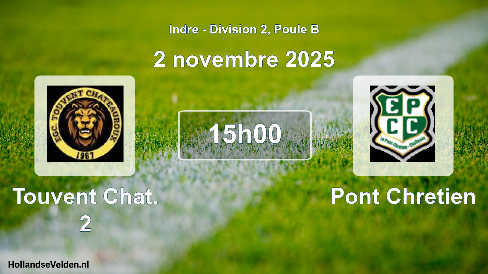 Geplande wedstrijd: Touvent Chat. 2 - Pont Chretien (2 novembre 2025)
