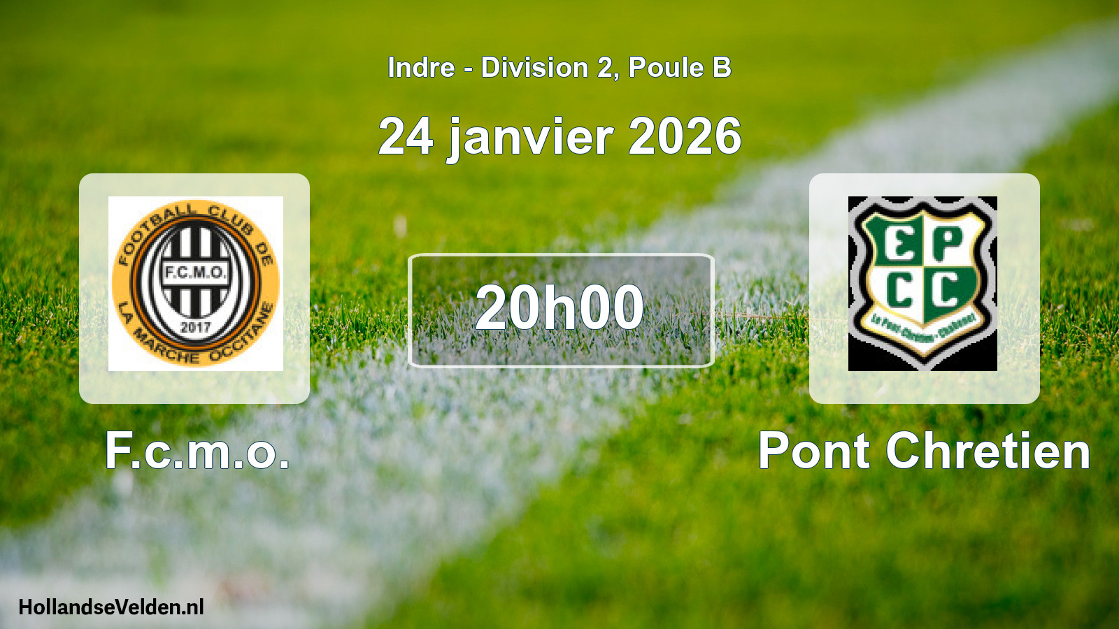 Scheduled Match: F.c.m.o. - Pont Chretien (24 January 2026)