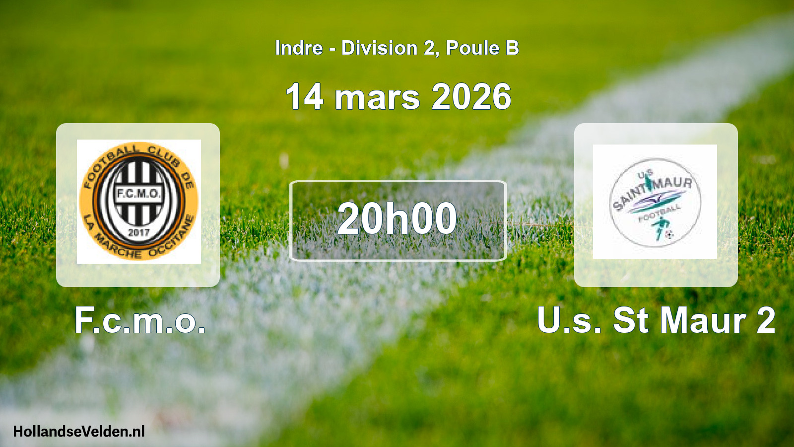 Scheduled Match: F.c.m.o. - U.s. St Maur 2 (14 March 2026)