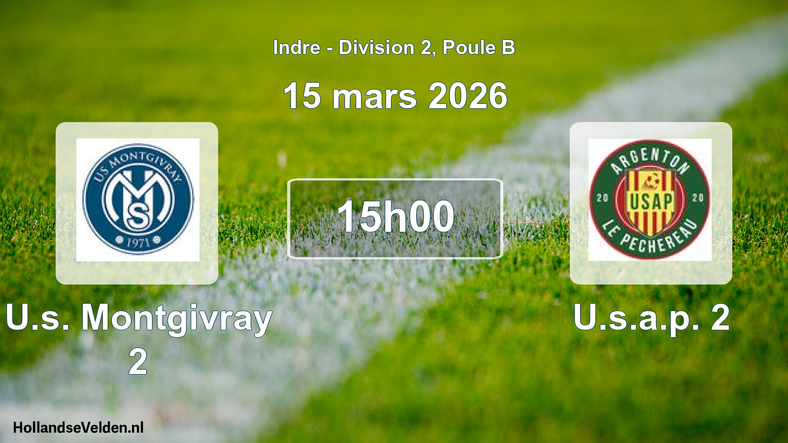 Scheduled Match: U.s. Montgivray 2 - U.s.a.p. 2 (15 March 2026)