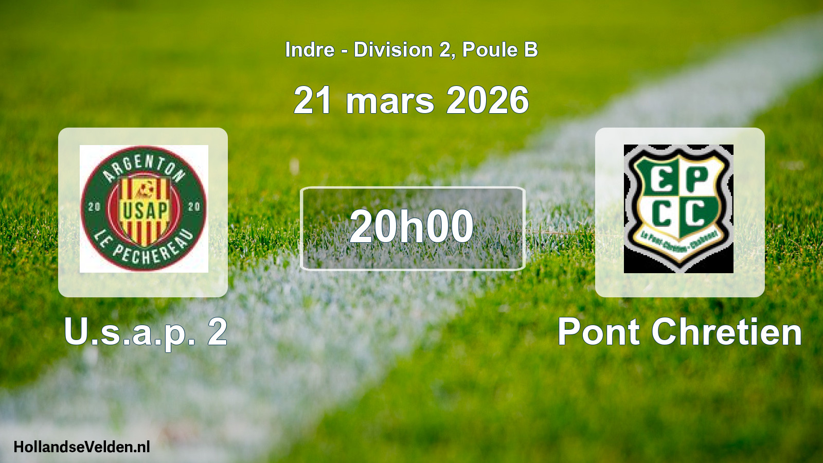 Geplande wedstrijd: U.s.a.p. 2 - Pont Chretien (21 maart 2026)